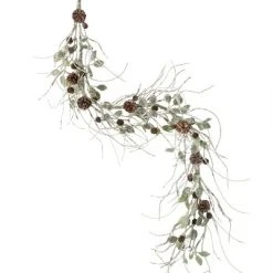 Sullivans Artificial Birch, Leaf and Pinecone Garland 60"L Green -Northlight Christmas Store GUEST 0028e0a8 26f4 41af 9faa 1341742537a5