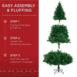Best Choice Products Premium Hinged Artificial Christmas Pine Tree w/ Metal Base 13 Best Choice Products Premium Hinged Artificial Christmas Pine Tree w/ Metal Base -Northlight Christmas Store GUEST 00463281 1a6b 4a72 a5b6 a31d2942fe7c