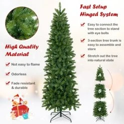Tangkula Full Artificial Christmas Tree Pre-lit Christmas Tree w/Warm White & Multi-color LED Lights Foldable Metal Stand -Northlight Christmas Store GUEST 00dfdec6 2808 4e22 a32c e9049442a8ae