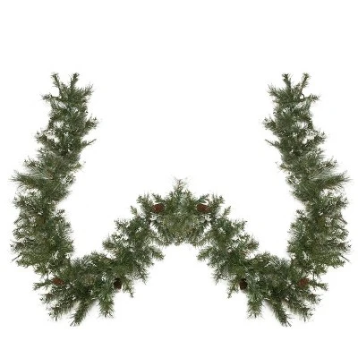 Northlight 9' x 10" Snow Mountain Pine Artificial Christmas Garland - Unlit 3 Northlight 9' x 10" Snow Mountain Pine Artificial Christmas Garland - Unlit