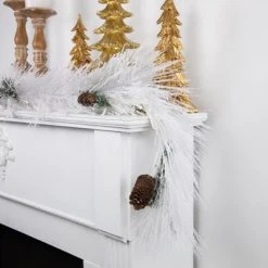 Northlight 6' x 10" White Flocked Artificial Christmas Garland with Pine Cones, Unlit