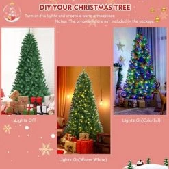 Costway 8ft Pre-lit Hinged Christmas Tree with Remote Control & 9 Lighting Modes -Northlight Christmas Store GUEST 01e1f8a3 f7a2 49a8 9189 d495cd9411c9