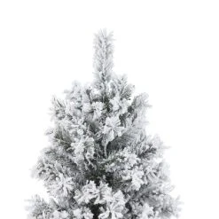 LuxenHome 7ft Pre-Lit LED Artificial Flocked Full Spruce Christmas Tree -Northlight Christmas Store GUEST 02993408 3f58 4eb9 8d1c f88000d8e46a