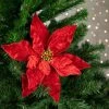 Northlight 18" Glittered Red Velvet Christmas Poinsettia Stem Spray -Northlight Christmas Store GUEST 035c1f7c b587 42e9 aedb 682fd68ae725