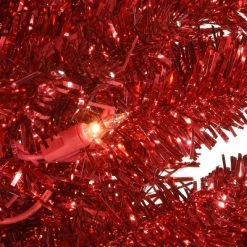 National Tree Company 6 ft Pre-Lit Artificial Christmas Tree, Red Tinsel, White Lights, Includes Stand -Northlight Christmas Store GUEST 04284a6e 640a 4222 89e1 e1e95f386030