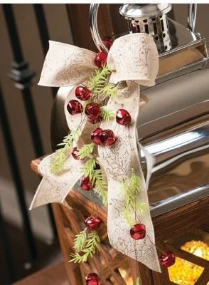 Sullivans Artificial Pine with Bell Spray 29"H Green 3 Sullivans Artificial Pine with Bell Spray 29"H Green