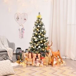 Tangkula Unlit Snow Flocked Artificial Christmas Tree Hinged Pine Decoration Tree 16 Tangkula Unlit Snow Flocked Artificial Christmas Tree Hinged Pine Decoration Tree -Northlight Christmas Store GUEST 0540bd9b 8912 4af6 acde 967c3b87283a