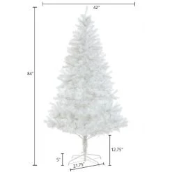 LuxenHome 7ft Pre-Lit LED Artificial White Full Fir Christmas Tree -Northlight Christmas Store GUEST 05eeec63 c247 4e74 9843 a7c1d7650943