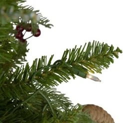 Northlight Real Touch™️ Pre-Lit Medium Mixed Winter Berry Pine Artificial Christmas Tree - Clear Lights - 6.5’ -Northlight Christmas Store GUEST 081dcdb8 5281 4ab4 89d2 e98cd19997c7