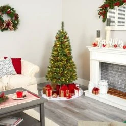 Nearly Natural Pre-Lit LED White Mountain Pine Artificial Christmas Tree with Pinecones Clear Lights 12 Nearly Natural Pre-Lit LED White Mountain Pine Artificial Christmas Tree with Pinecones Clear Lights -Northlight Christmas Store GUEST 0901afd5 e5f2 4cde a970 1bcbd0dfce75