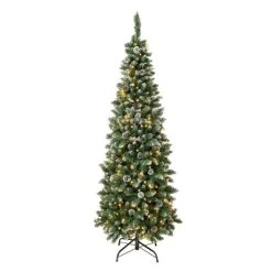 National Tree Company First Traditions Pre-Lit LED Slim Snowy Oakley Hills Artificial Christmas Tree Warm White Lights -Northlight Christmas Store GUEST 0971bed9 fd39 4150 add6 b3c32f31bb7d