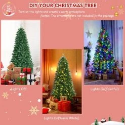 Costway 7ft Pre-lit Hinged Christmas Tree w/ Remote Control & 9 Lighting Modes -Northlight Christmas Store GUEST 09b1dbd8 1786 45ed a950 97ab02e33bb0