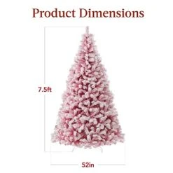 Best Choice Products Prelit Pink Artificial Christmas Tree, Snow Flocked Fir Holiday Decoration -Northlight Christmas Store GUEST 09fed4bd c341 47b7 a7cb 61c11b600e63