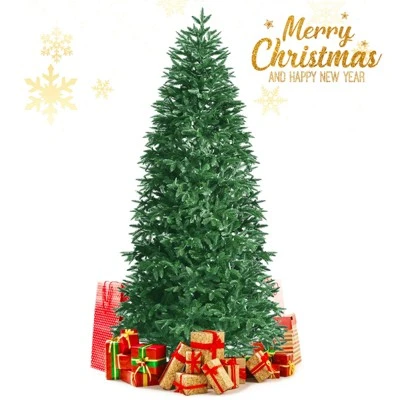 Tangkula Pre-Lit Christmas Tree Artificial Xmas Tree W/ Replaceable Dual Color LED Lights 4 Tangkula Pre-Lit Christmas Tree Artificial Xmas Tree W/ Replaceable Dual Color LED Lights - Image 2