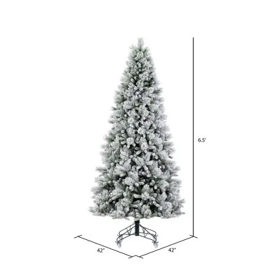 Vickerman Artificial Flocked Jackson Pine Christmas Tree 4 Vickerman Artificial Flocked Jackson Pine Christmas Tree - Image 2