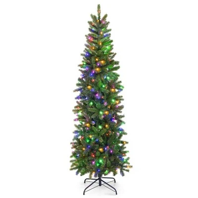 Costway 6 FT/7.5 FT Pre-Lit Hinged Artificial Christmas Tree w/ 648/796 Tips & 270/350 LED Lights 12 Costway 6 FT/7.5 FT Pre-Lit Hinged Artificial Christmas Tree w/ 648/796 Tips & 270/350 LED Lights - Image 10