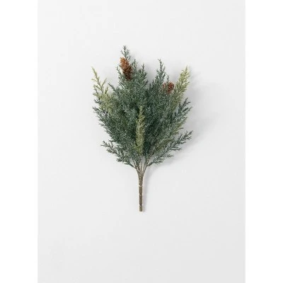 Sullivans Artificial Frosted Arborvitae Bush 14"H Green 3 Sullivans Artificial Frosted Arborvitae Bush 14"H Green