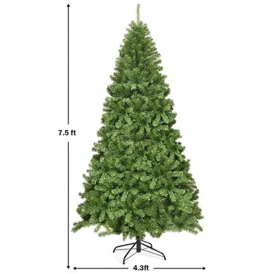 Costway 6Ft/7.5Ft/9Ft Unlit Hinged PVC Artificial Christmas Tree Premium Spruce Tree w/ 928 Tips/1346 Tips/2094 Tips 3 Costway 6Ft/7.5Ft/9Ft Unlit Hinged PVC Artificial Christmas Tree Premium Spruce Tree w/ 928 Tips/1346 Tips/2094 Tips