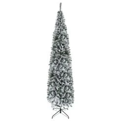 HOMCOM Tall Unlit Snow-Flocked Slim Artificial Christmas Tree with Realistic Branches -Northlight Christmas Store GUEST 0c6ef8f1 e36d 456a 8517 751f7d3bc861