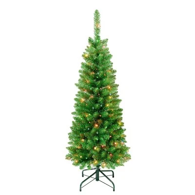 National Tree Company First Traditions Pre-Lit Pencil Rowan Hinged Artificial Christmas Tree Multicolor Lights 5 National Tree Company First Traditions Pre-Lit Pencil Rowan Hinged Artificial Christmas Tree Multicolor Lights - Image 3