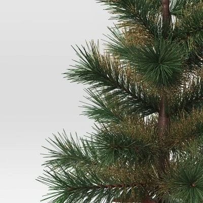 18" Artificial Mini Christmas Tree with Glittered Tips Green/Gold - Wondershop™ 4 18" Artificial Mini Christmas Tree with Glittered Tips Green/Gold - Wondershop™ - Image 2