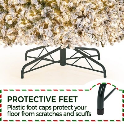 Yaheetech Pre-lit Flocked Artificial Christmas Tree with Foldable Stand 7 Yaheetech Pre-lit Flocked Artificial Christmas Tree with Foldable Stand - Image 5