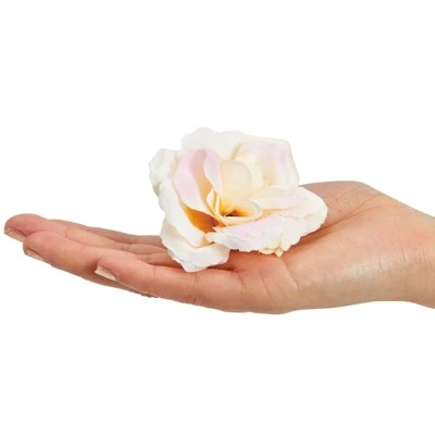 Bright Creations Juvale 50-Pack Champagne Artificial Flower Heads, Stemless Silk Cloth Roses for Wall Decor, Wedding Receptions, Faux Bouquets, Spring Decor, 3 Inch 7 Bright Creations Juvale 50-Pack Champagne Artificial Flower Heads, Stemless Silk Cloth Roses for Wall Decor, Wedding Receptions, Faux Bouquets, Spring Decor, 3 Inch - Image 5