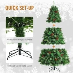 Tangkula 7ft Pre-Decorated Holiday Christmas Tree Unlit Artificial Pine Tree w/ Red Berries 13 Tangkula 7ft Pre-Decorated Holiday Christmas Tree Unlit Artificial Pine Tree w/ Red Berries -Northlight Christmas Store GUEST 0db8f952 8b55 4b28 9a4b 6ef3a45579c7