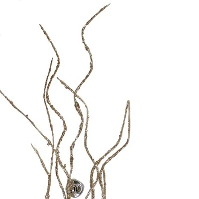 Northlight 36" Artificial Silver and Gold Glitter Drenched Christmas Twig Spray 3 Northlight 36" Artificial Silver and Gold Glitter Drenched Christmas Twig Spray