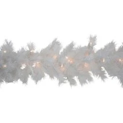 Northlight 9' x 14" Pre-Lit White Alaskan Pine Artificial Christmas Garland, Warm White LED Lights -Northlight Christmas Store GUEST 0fc832c7 84c5 4dcd 85c3 d29cb480e651