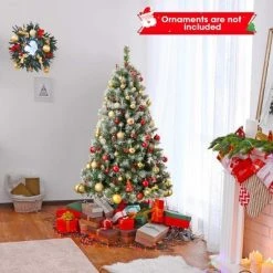Costway 5FT/6.5FT/7.5FT Artificial Christmas Tree Hinged with 200/420/560/650 Warm LED Lights & 126/207/267/309 Red Berries 17 Costway 5FT/6.5FT/7.5FT Artificial Christmas Tree Hinged with 200/420/560/650 Warm LED Lights & 126/207/267/309 Red Berries -Northlight Christmas Store GUEST 0fe169d0 70d4 43c2 a90f edd232191bdd