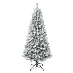 National Tree Company First Traditions Unlit Flocked Acacia Hinged Artificial Christmas Tree -Northlight Christmas Store GUEST 106aa754 5436 4608 9478 739e9032e662