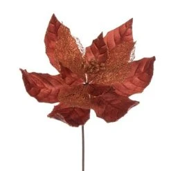 Vickerman 11" Velvet and Glitter Mesh Poinsettia Flower on Steem -Northlight Christmas Store GUEST 107d0d59 c99d 4fe4 ac30 9fcfc12a46dc