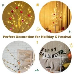 Costway 5ft Pre-lit White Twig Birch Tree for Christmas Holiday w/ 72 LED Lights -Northlight Christmas Store GUEST 118d62c1 220c 4bdc afb6 93cc5e970ed7