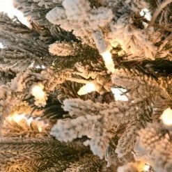 HOMCOM Prelit Artificial Christmas Tree Holiday Decoration with Snow Flocked Branches, Warm Yellow Clear Lights, Auto Open, Extra Bulb -Northlight Christmas Store GUEST 123a69aa 4cc7 4734 9391 72f6d3009bfc