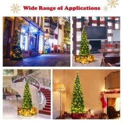 Costway 6.5ft Pre-Lit Hinged Pencil Christmas Tree 250 White Lights -Northlight Christmas Store GUEST 134245da d48a 4042 b256 5f784686eeee
