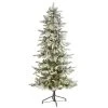 Nearly Natural 6.5’ Slim Flocked Nova Scotia Spruce Prelit LED Artificial Christmas Tree -Northlight Christmas Store GUEST 135ff89a d94e 4744 bcb0 48beec257ad5