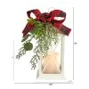 Nearly Natural 12-in Holiday White Lantern With Berries, Pine and Plaid Bow Artificial Christmas Table Arrangement with LED Candle Included -Northlight Christmas Store GUEST 13e61690 cac0 48ec 94f5 8225cf34a932