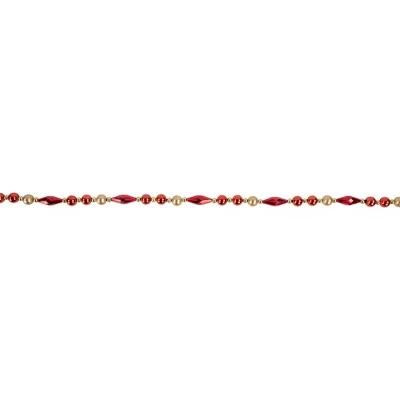 Northlight 9' Shiny and Matte Red and Gold Beaded Christmas Garland, Unlit 6 Northlight 9' Shiny and Matte Red and Gold Beaded Christmas Garland, Unlit - Image 4