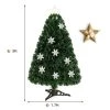 Costway 3FT Pre-Lit Fiber Optic Artificial Christmas Tree with Multicolor Led Lights