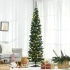 HOMCOM 7' Tall Pre-Lit Slim Noble Fir Artificial Christmas Tree with Realistic Branches, 200 Warm White LED Lights and 499 Tips, Green -Northlight Christmas Store GUEST 15522c47 0c29 49c0 942a 34c1aa775259
