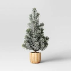 Artificial Plant Snowy Tree in Wood Pot - Threshold™ -Northlight Christmas Store GUEST 155255c5 6673 4e47 87d9 5e9409ec016b
