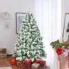 Costway 4.5FT Artificial Hinged Christmas Tree Snow Flocked Pine Tree w/400 Tips and Foldable Base -Northlight Christmas Store GUEST 15d3c4d1 5d58 4bc9 8554 4c1d575ce83f