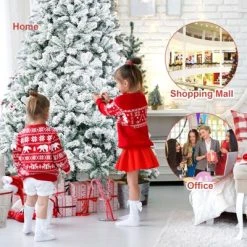 Costway 9ft Snow Flocked Hinged Artificial Christmas Tree Unlit Metal 12 Costway 9ft Snow Flocked Hinged Artificial Christmas Tree Unlit Metal -Northlight Christmas Store GUEST 16ce8915 bb03 4b52 a6cf 7f4805b786ab