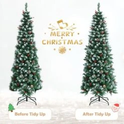 Tangkula 5ft Pre-lit Artificial Christmas Tree Slim Artificial Xmas Tree w/ 250 Replaceable LED Lights & 408 Branch Tips 14 Tangkula 5ft Pre-lit Artificial Christmas Tree Slim Artificial Xmas Tree w/ 250 Replaceable LED Lights & 408 Branch Tips -Northlight Christmas Store GUEST 174905cf 9695 4881 a6e5 2894edbe5156