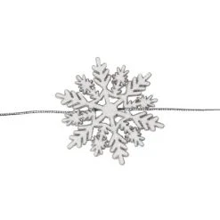 Northlight 5' White Glitter Dusted Wooden Snowflake Christmas Garland -Northlight Christmas Store GUEST 175202fd 7b5a 4c66 ad69 b1d3204e1fb3