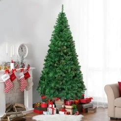 Costway 5Ft/6Ft/7Ft/8Ft Artificial PVC Christmas Tree W/Stand Holiday Season Indoor Outdoor Green -Northlight Christmas Store GUEST 1756cdd7 a7b5 47d0 a8ce c67ac368cd70