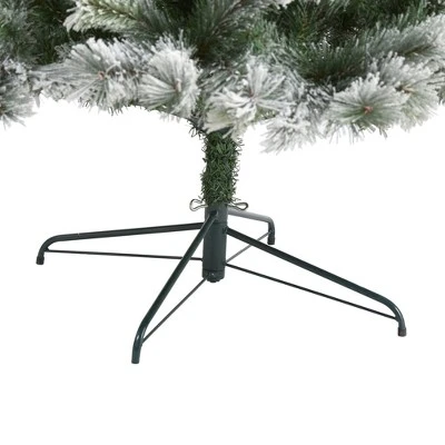 Nearly Natural 9-ft Flocked Oregon Pine Artificial Christmas Tree with 600 Clear Lights and 1580 Bendable Branches 5 Nearly Natural 9-ft Flocked Oregon Pine Artificial Christmas Tree with 600 Clear Lights and 1580 Bendable Branches - Image 3