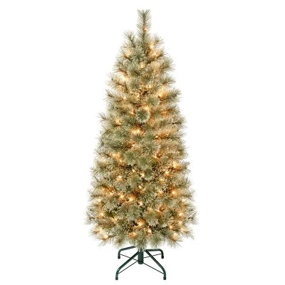 National Tree Company First Traditions Pre-Lit Slim Arcadia Cashmere Pine Hinged Artificial Christmas Tree Clear Lights 5 National Tree Company First Traditions Pre-Lit Slim Arcadia Cashmere Pine Hinged Artificial Christmas Tree Clear Lights - Image 3