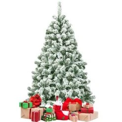 Costway 4.5FT Artificial Hinged Christmas Tree Snow Flocked Pine Tree w/400 Tips and Foldable Base -Northlight Christmas Store GUEST 19119b6e f9ee 4548 b156 7f0eb1751b69